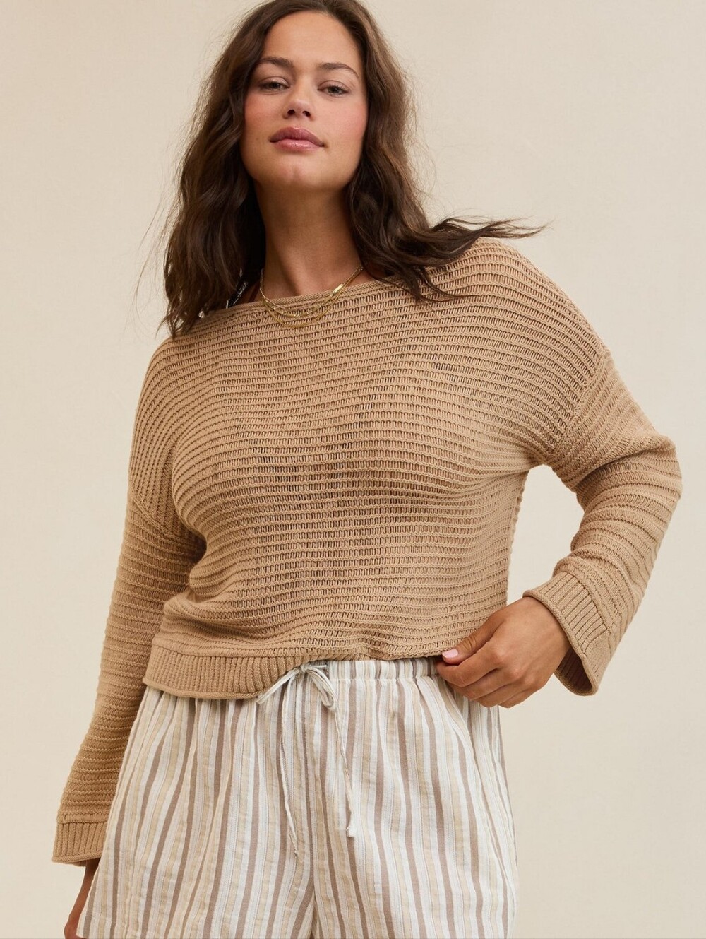 Aerie Oversized Cotton Knit Sweater XL
